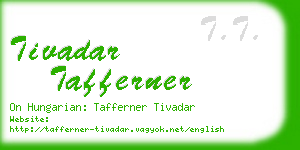 tivadar tafferner business card